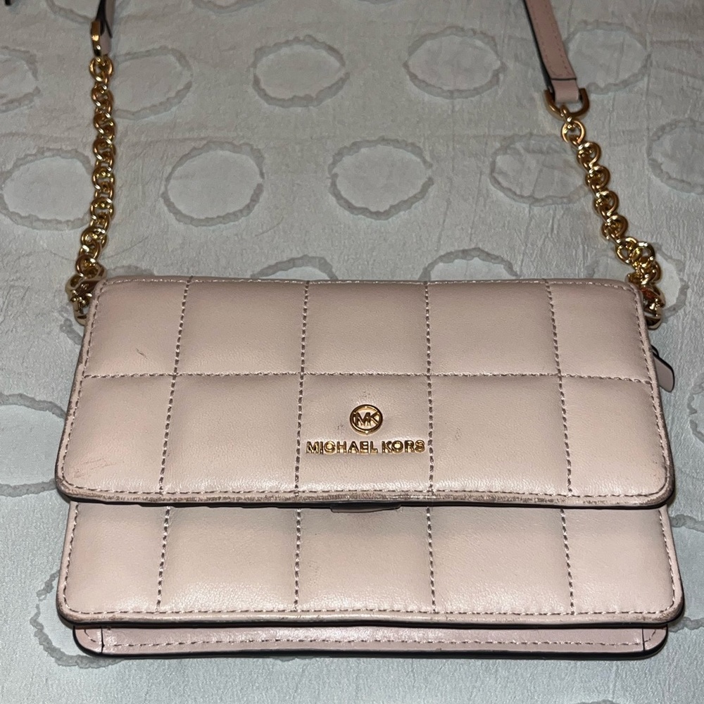 Michael Kors Pink Quilted Crossbody